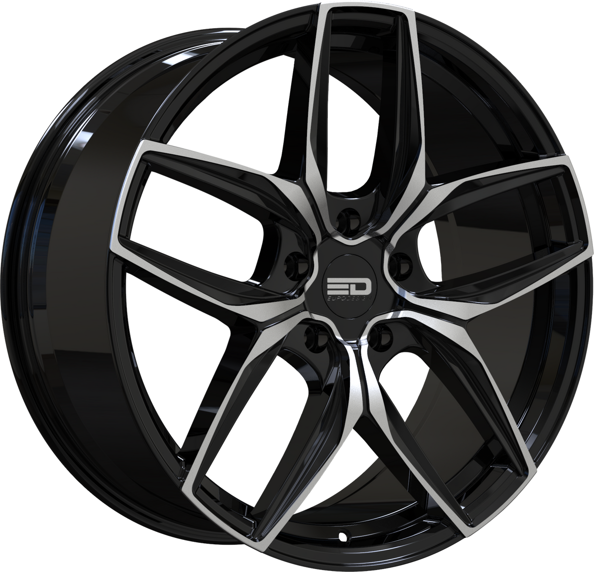 Euro Design Forza Gloss Black Milled 22x9.5 +40 5x112mm 66.6mm - Wheelwiz