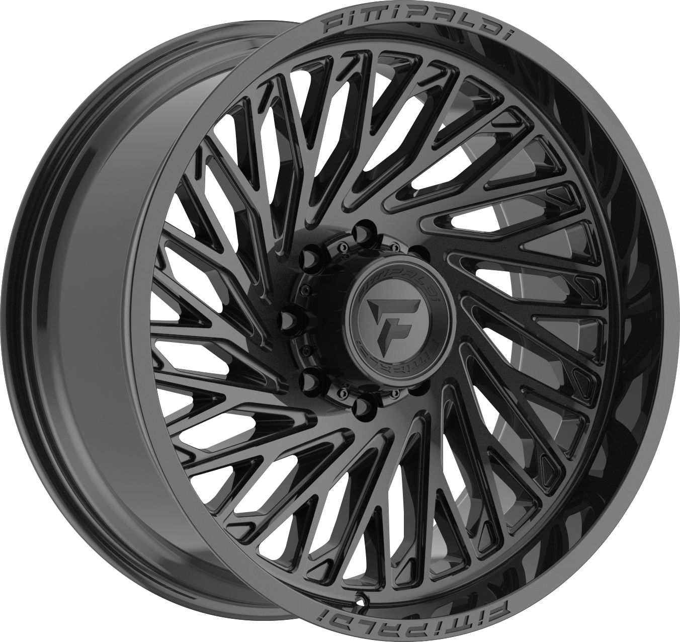 Fittipaldi FA15 Gloss Black 22x10 -19 8x180mm 124.3mm - Wheelwiz