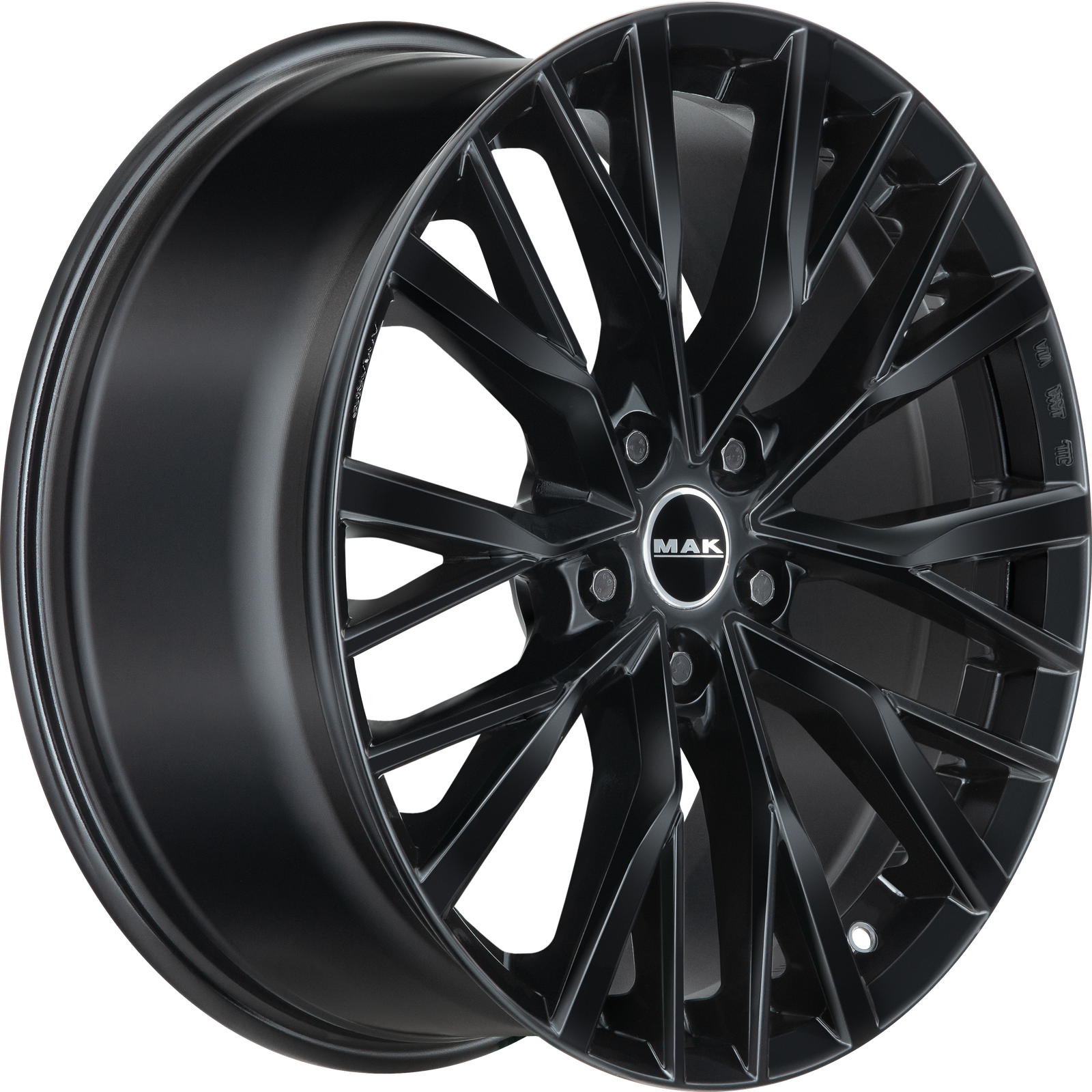 MAK Kent Gloss Black 22x9 +43 5x108mm 63.4mm - Wheelwiz