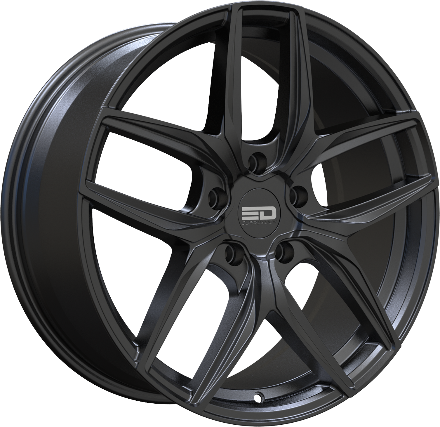 Euro Design Forza Matte Black 20x9 +38 5x108mm 63.4mm - Wheelwiz