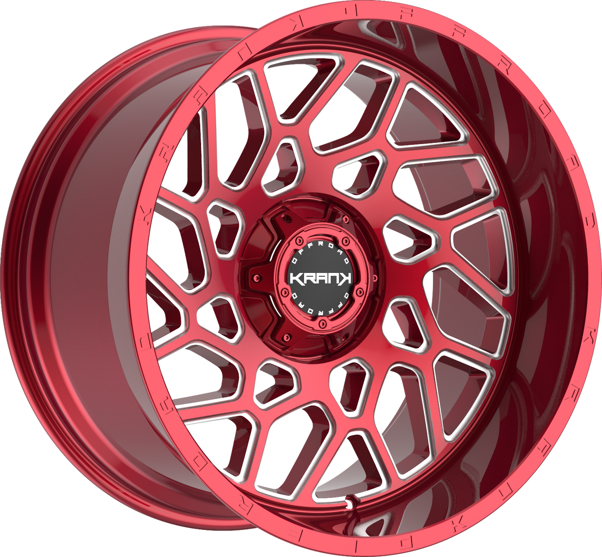 Krank Ambush Red Clear 22x12 -44 6x135|6x139.7mm 108mm - Wheelwiz