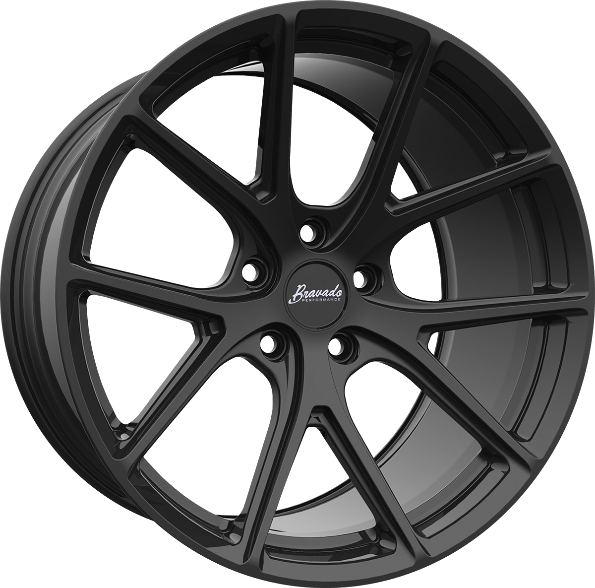 Bravado Tribute Matte Black 20x9.5 +18 5x115mm 71.5mm - Wheelwiz