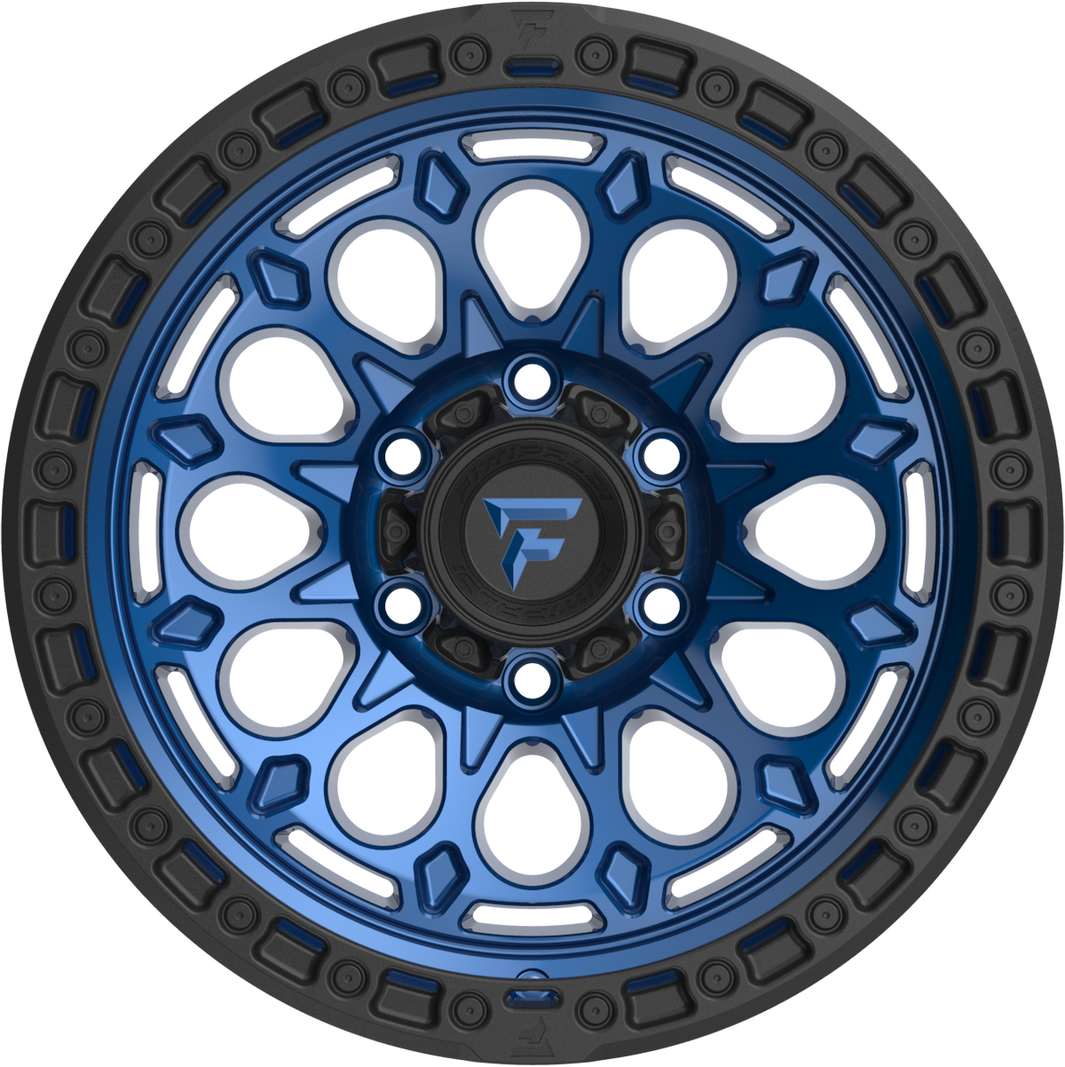 Fittipaldi FT101BLB Blue Black 17x9 -12 6x135mm 87.1mm - Wheelwiz