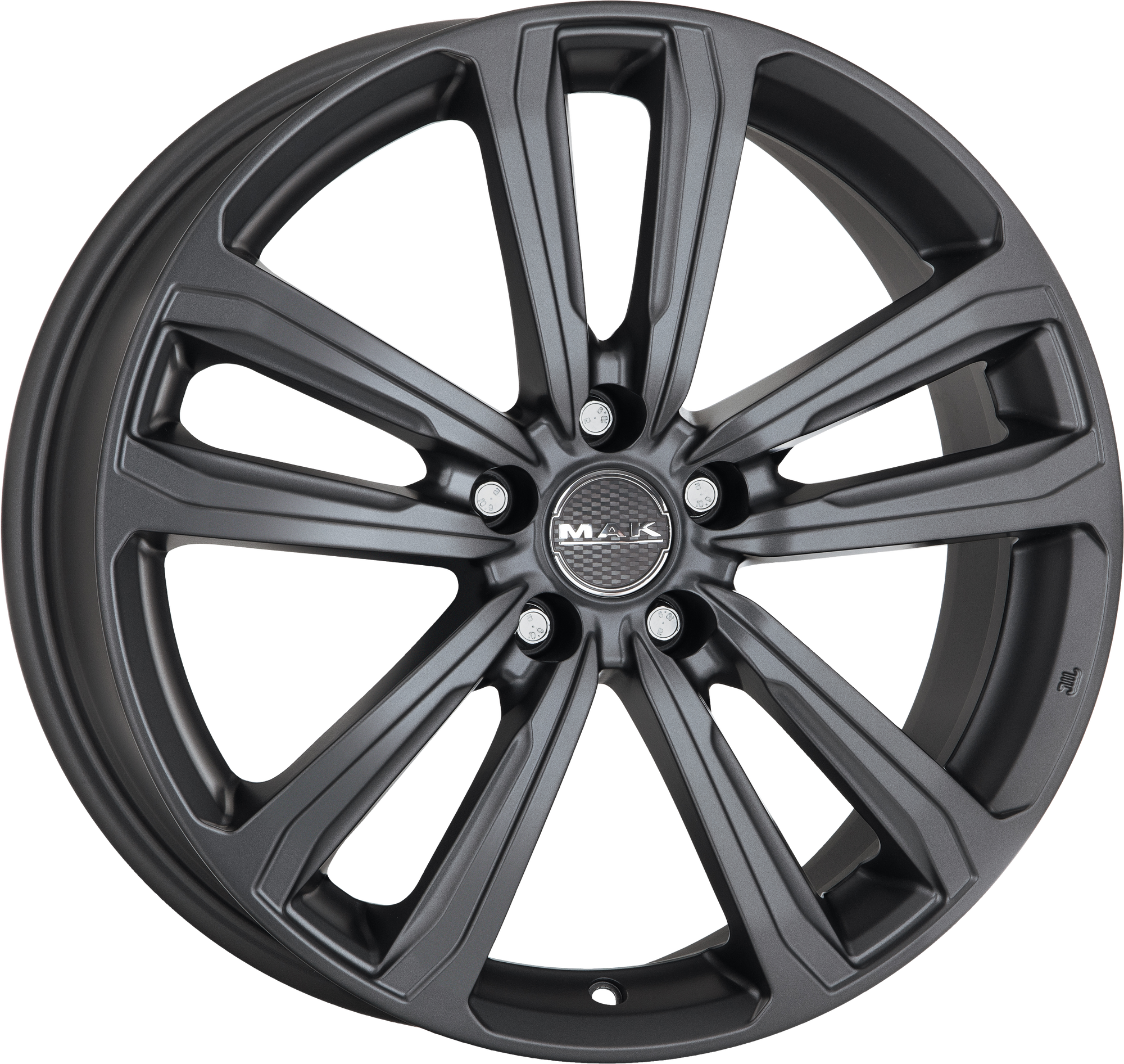 MAK Magma Matte Titanium 17x7 +35 5x108mm 72mm