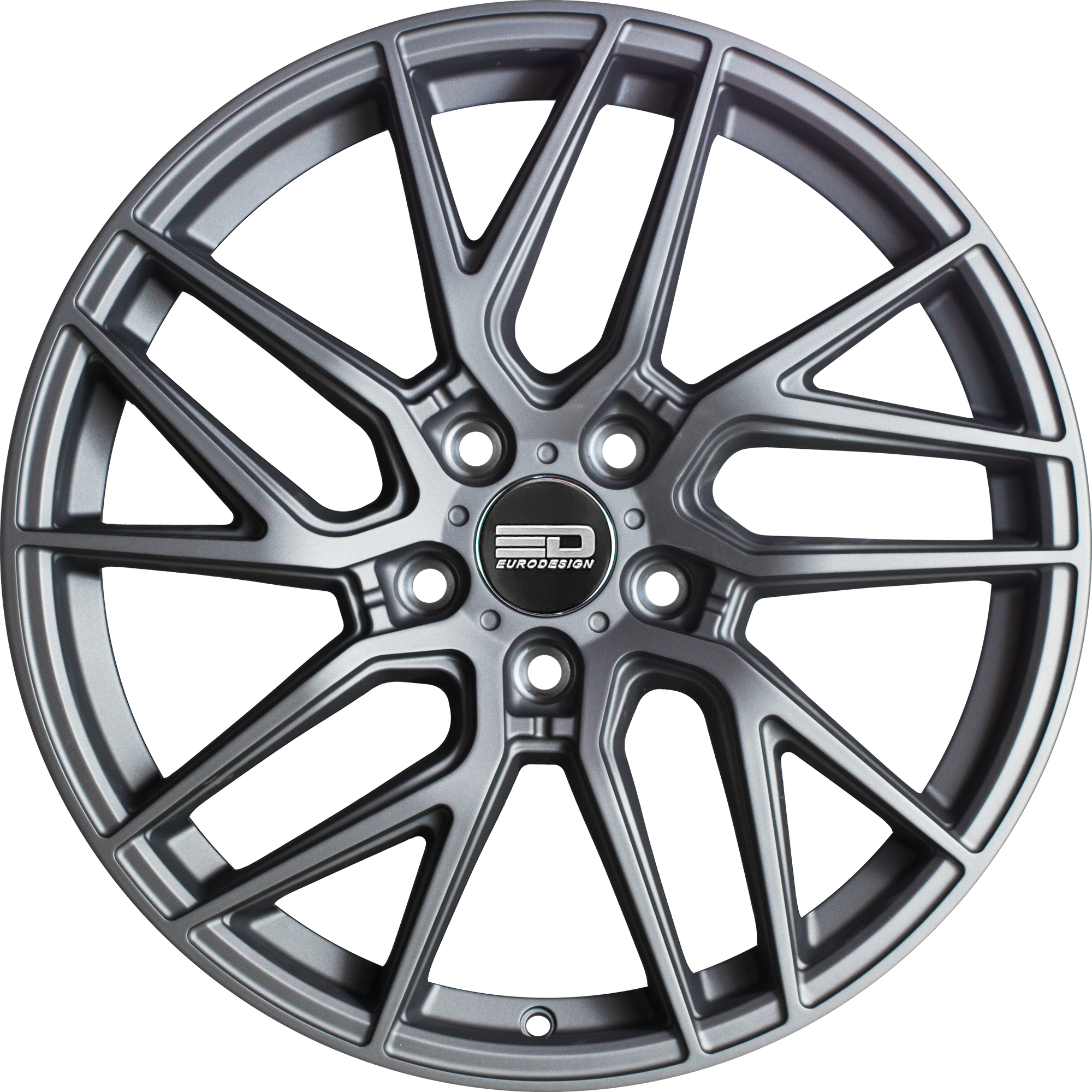 Euro Design Tech - EFS Matte Gunmetal 20x8.5 +38 5x100|5x105|5x110|5x112|5x115|5x118|5x108|5x114.3|5x98mm 72.6mm - WheelWiz