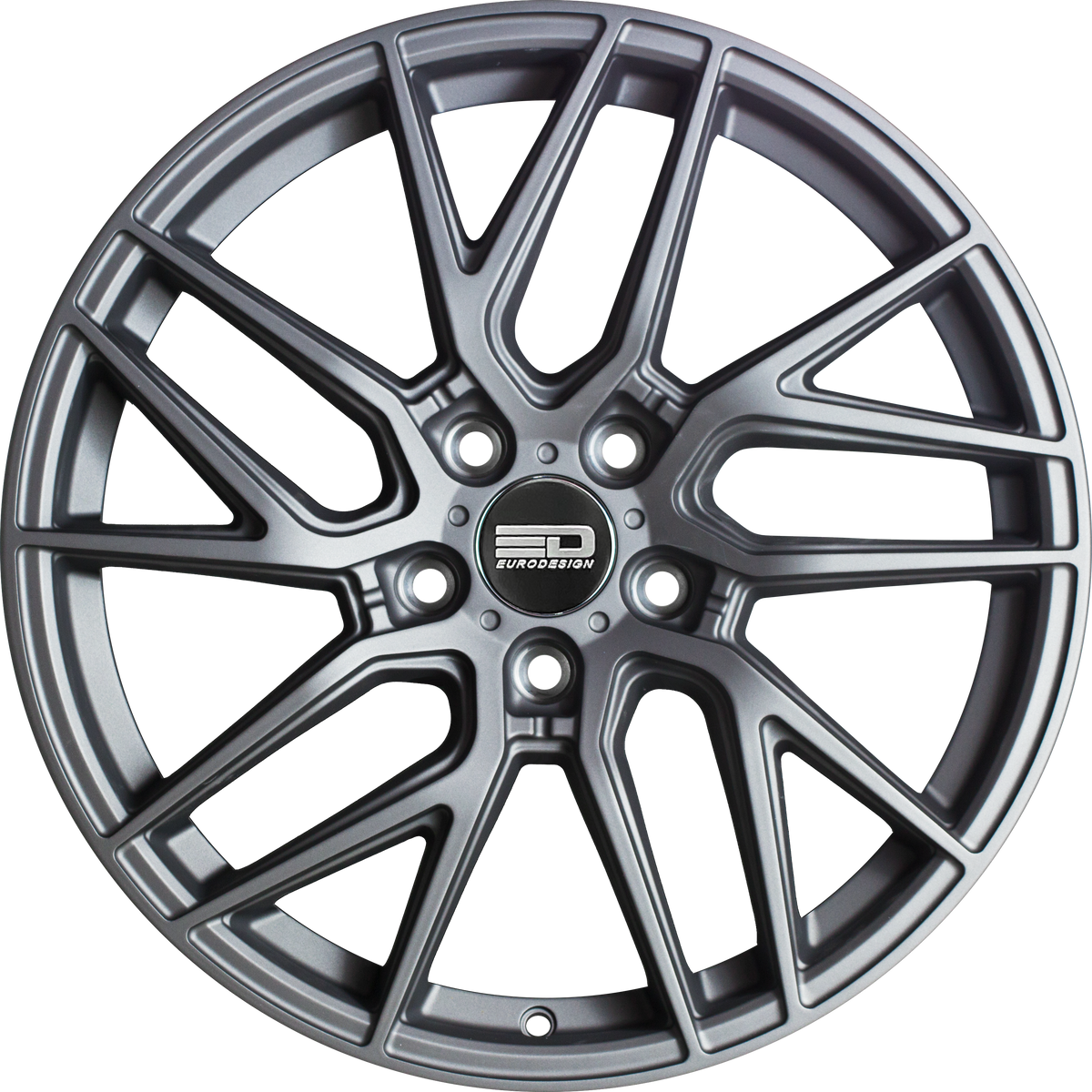 Euro Design Tech Matte Gunmetal 20x8.5 +30 5x112mm 66.6mm