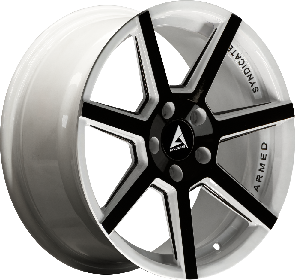 Armed Wheels Assassin White Machined + Milled + Black 20x9 +32 5x113mm 74.1mm - Wheelwiz