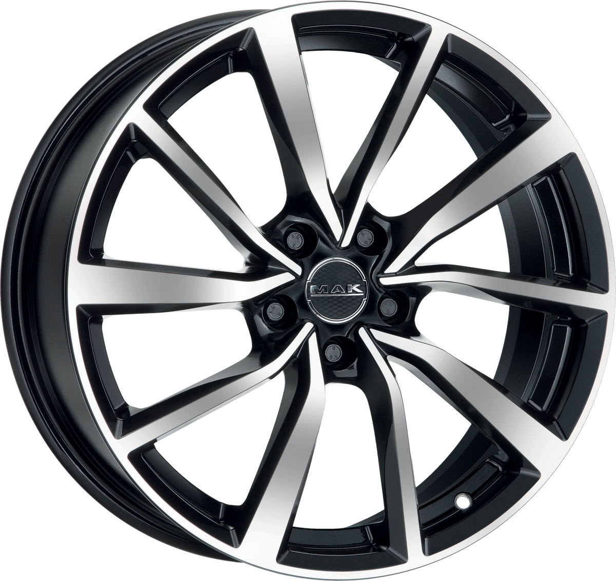MAK PANORAMA Black w/ Mirrored Face 18x7.5 +45 5x114.3mm 60.1mm - Wheelwiz