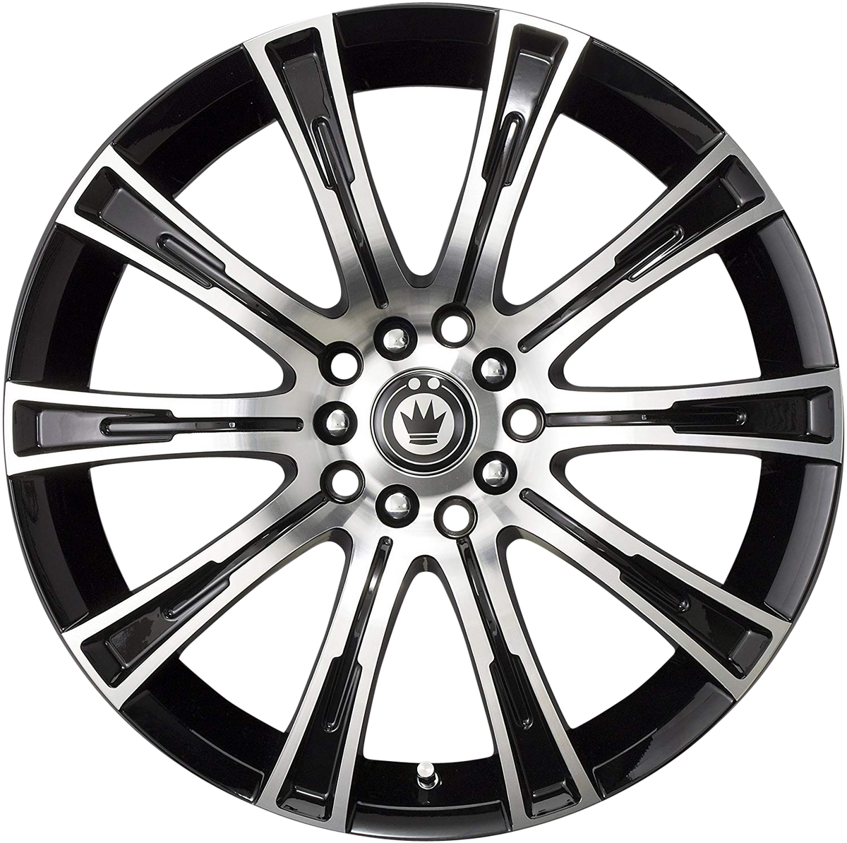 Konig Crown Gloss Black W/ Machined Face 16x7.5 +40 5x110|5x115mm 73.1mm - Wheelwiz