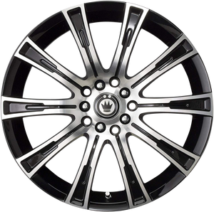 Konig Crown Gloss Black w/ Machined Face 17x7.5 +45 5x100|5x114.3mm 73.1mm - WheelWiz