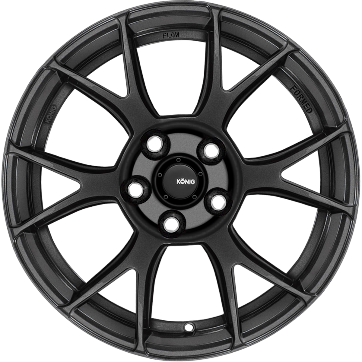 Konig Ampliform Dark Metallic W/ Graphite 19x9.5 +35 5x114.3mm 73.1mm - Wheelwiz