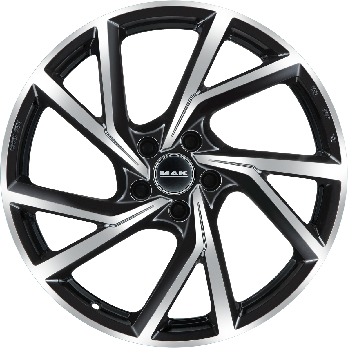 MAK Kassel Black Mirror 20x8 +48 5x112mm 76mm - Wheelwiz