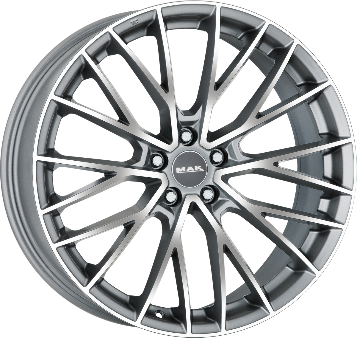 MAK SPECIALE-D Graphite w/ Mirrored Face 21x10 +51 5x120mm 72.6mm - Wheelwiz