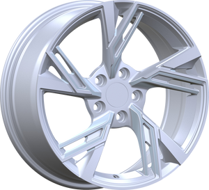 YKW Replica MF18 Silver 17x7.5 +35 5x112mm 66.5mm - Wheelwiz