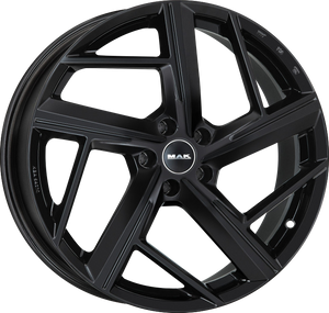 MAK QVATTRO Gloss Black 21x9.5 +20 5x112mm 66.45mm - Wheelwiz