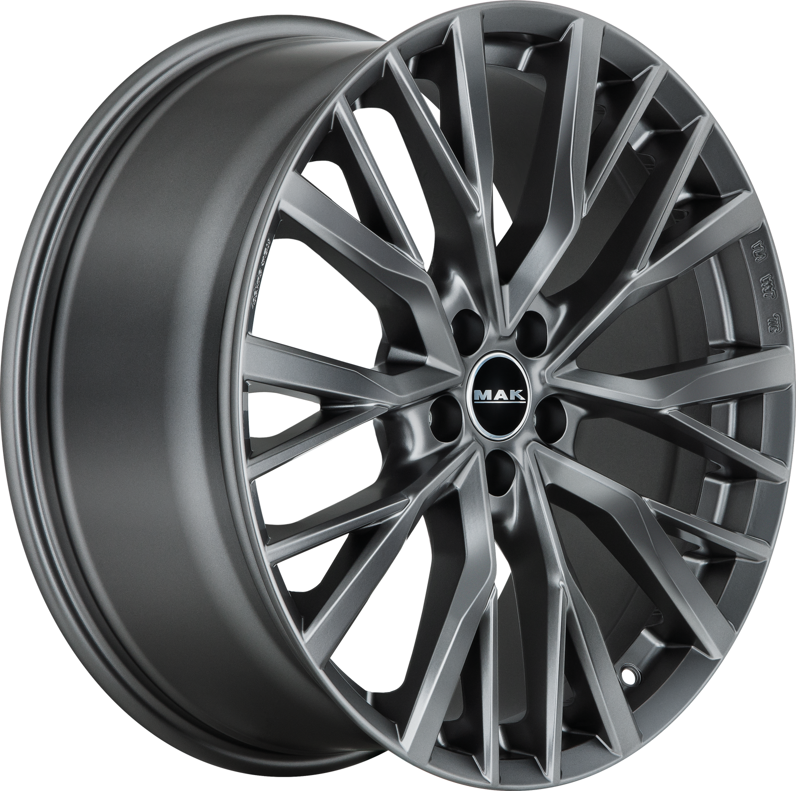 MAK Kent Matte Titanium Dark 21x9.5 +44 5x120mm 72.6mm - Wheelwiz