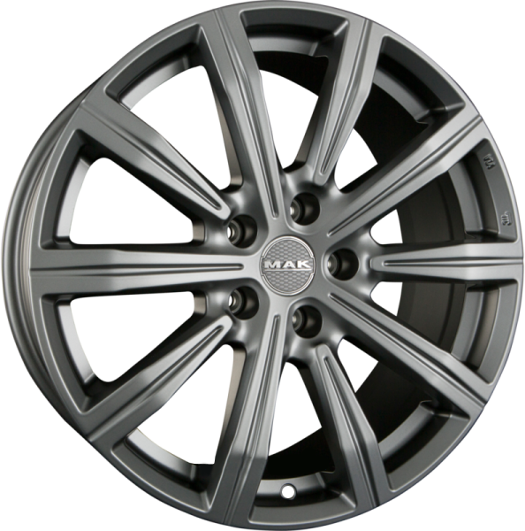 MAK BIRMINGHAM Matte Titan 20x8.5 +40 5x108mm 63.4mm - Wheelwiz