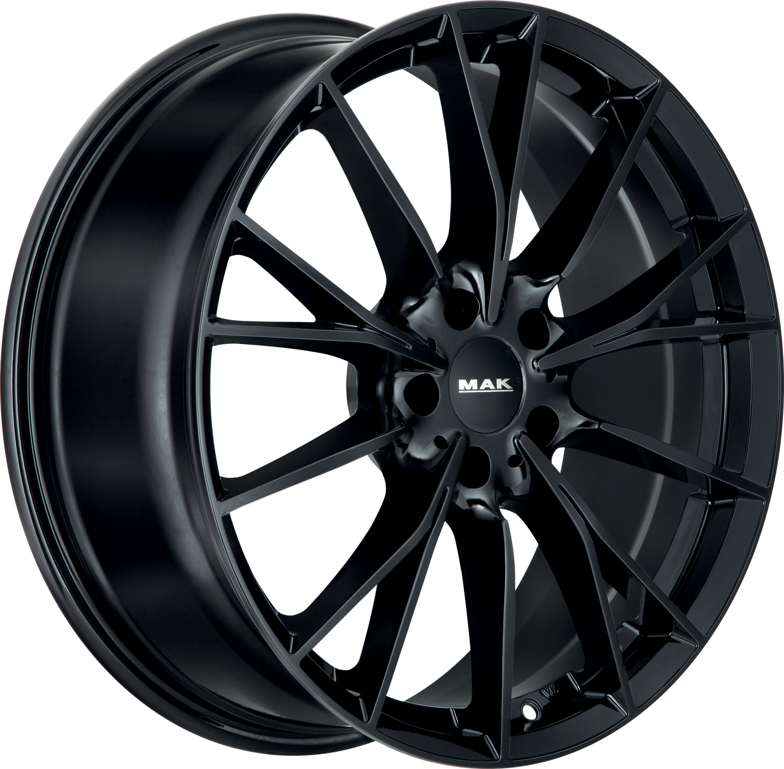 MAK Fabrik Gloss Black 17x7.5 +52 5x112mm 66.6mm - Wheelwiz