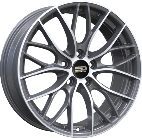Euro Design Camillo Gunmetal Machined 19x8.5 +25 5x112mm 66.7mm - Wheelwiz
