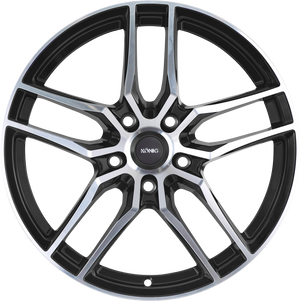 Konig Intention Gloss Black w/ Machined Face 16x7.5 +35 5x120mm 72.6mm - WheelWiz