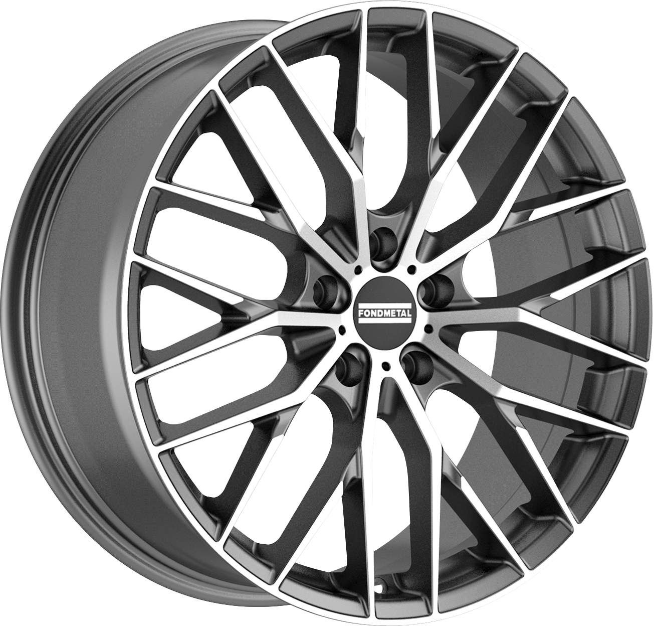 Fondmetal Makhai Gloss Titanium Machined 20x9 +20 5x112mm 66.5mm - Wheelwiz