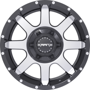 Krank Slick Gloss Black w/ Machined Face 18x9 +18 5x127|5x139.7mm 77.8mm - Wheelwiz