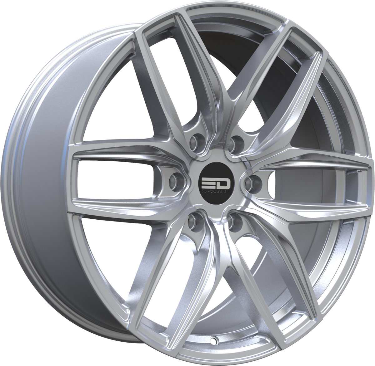 Euro Design Forza 6 Silver 20x9 +25 6x135mm 87.1mm - Wheelwiz
