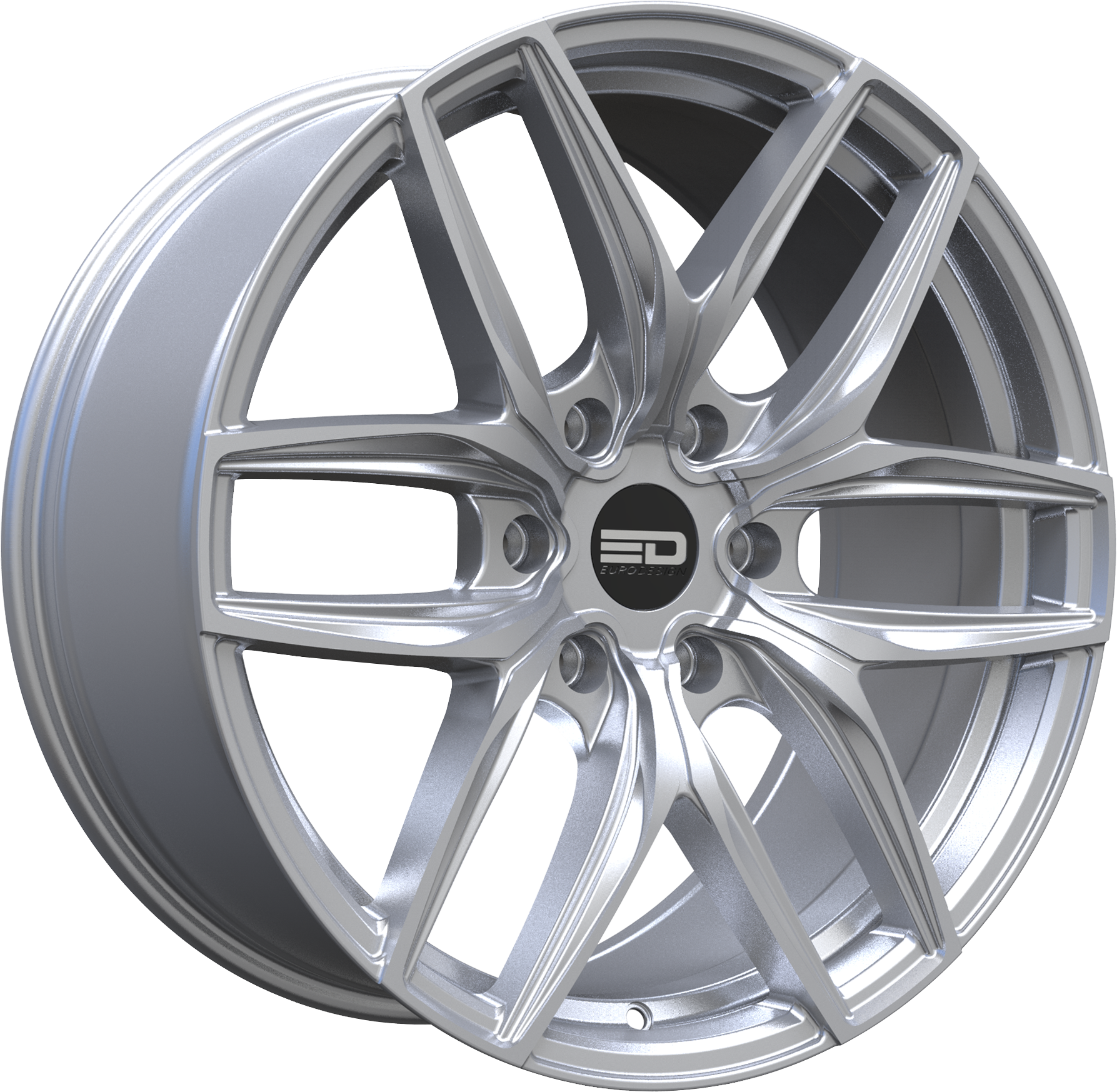 Euro Design Forza 6 Silver Milled 20x9 +35 6x120mm 66.9mm