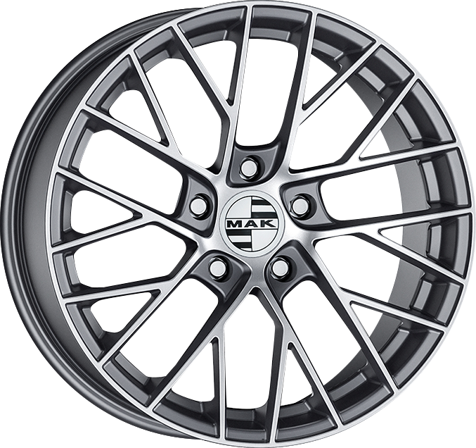 MAK MONACO Gunmetal w/ Mirrored Face 20x8.5 +51 5x130mm 71.6mm - Wheelwiz