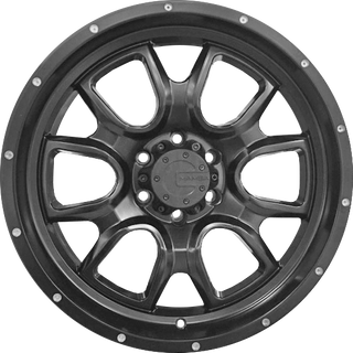 Mamba M19 Matte Black w/ Drilled Holes 16x8 +6 5x127mm 78.1mm