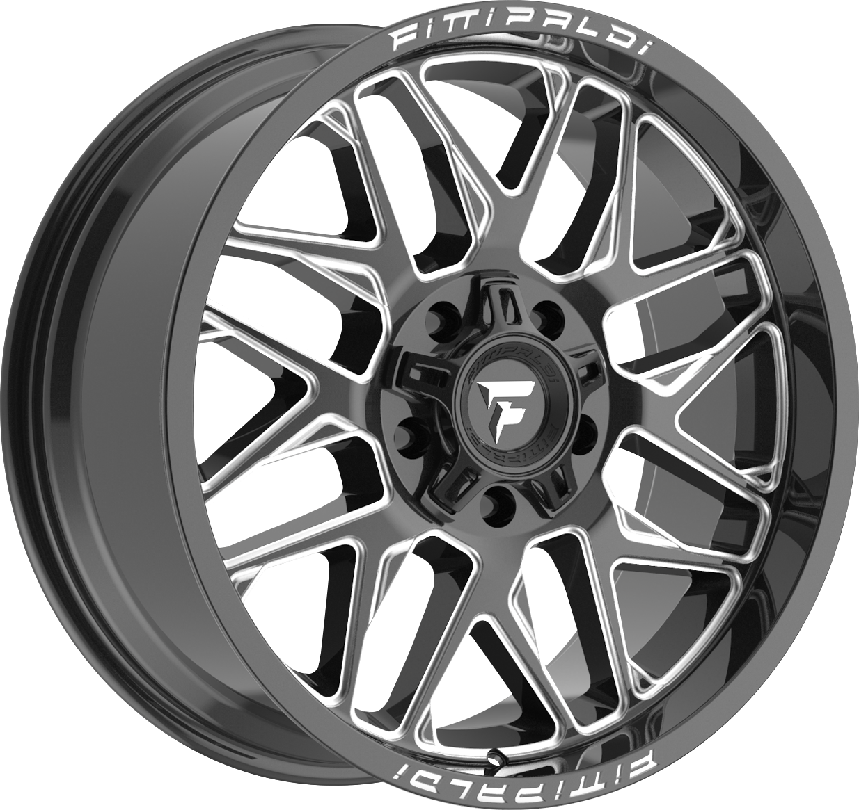 Fittipaldi FA19 Gloss Black Milled 22x12 -44 6x135|6x139.7mm 106.2mm - Wheelwiz