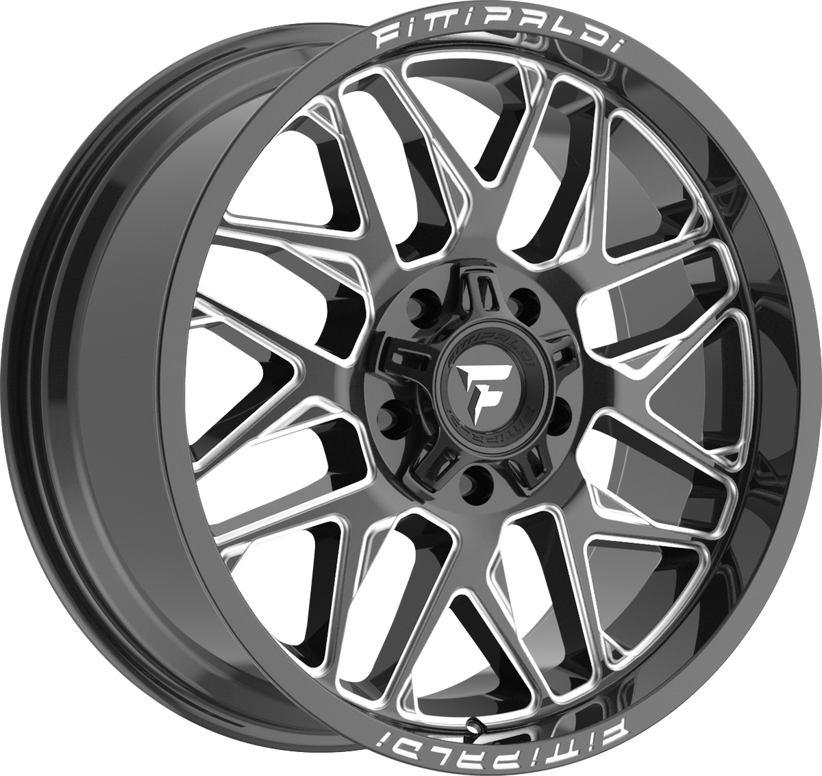 Fittipaldi FA19 Gloss Black Milled 20x10 -19 8x180mm 124.3mm - Wheelwiz