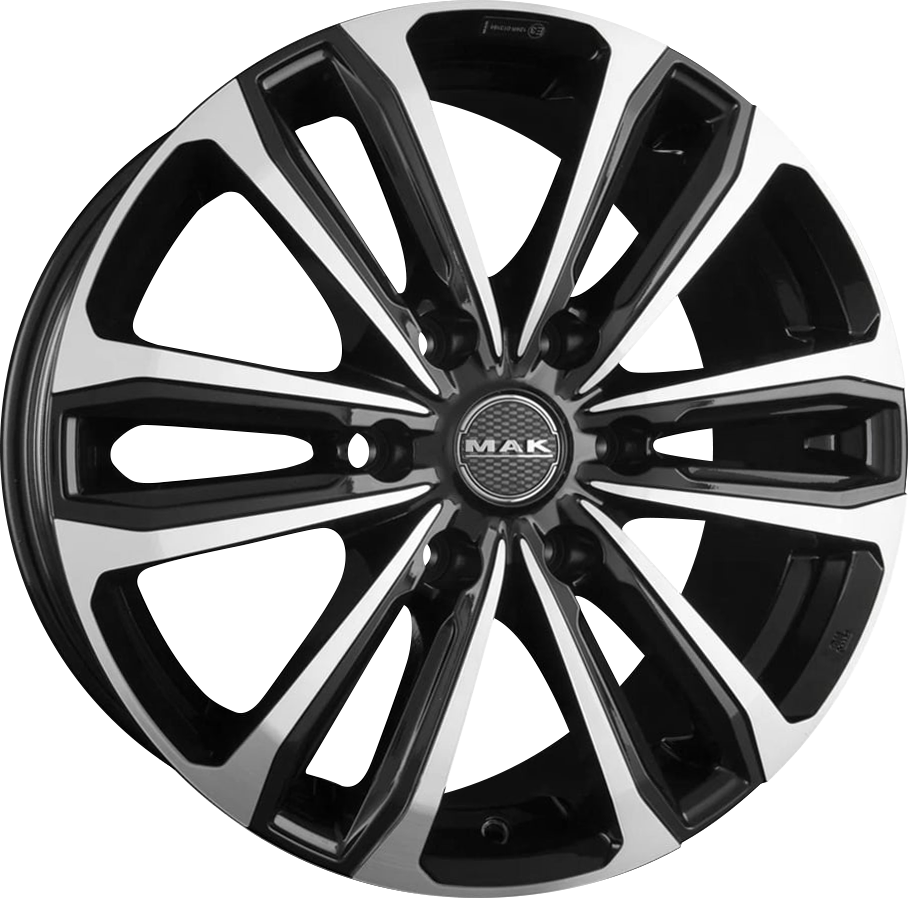 MAK SAFARI 6 Black w/ Mirrored Face 18x7.5 +38 6x139.7mm 67.1mm - Wheelwiz