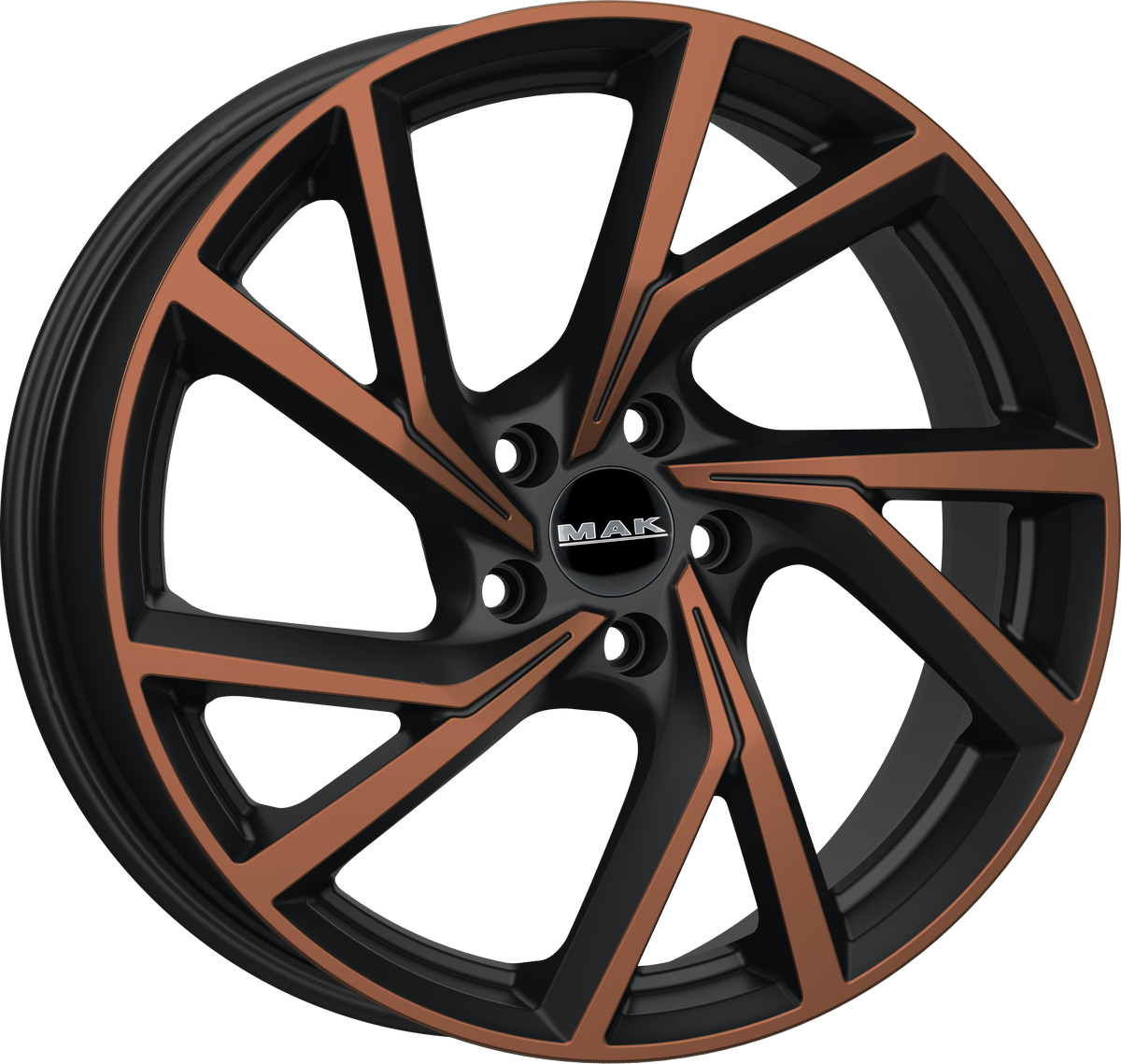 MAK Kassel Black and Bronze 19x7.5 +50 5x112mm 57.1mm - Wheelwiz