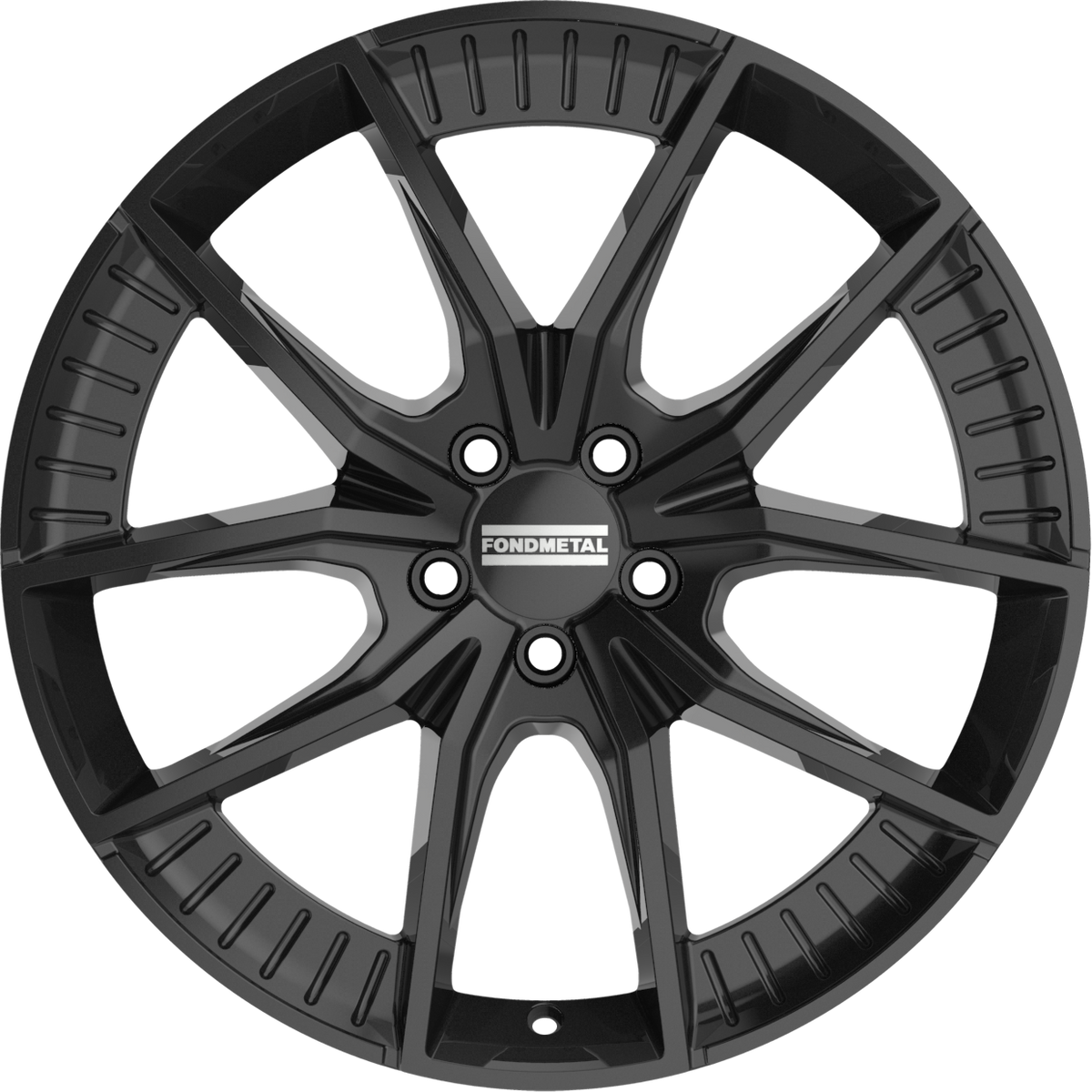 Fondmetal Elatha Gloss Black 20x9 +20 5x112mm 66.5mm - Wheelwiz