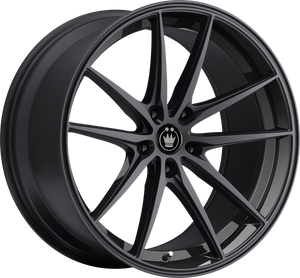 Konig Oversteer Gloss Black 17x8 +45 5x108mm 73.1mm - Wheelwiz