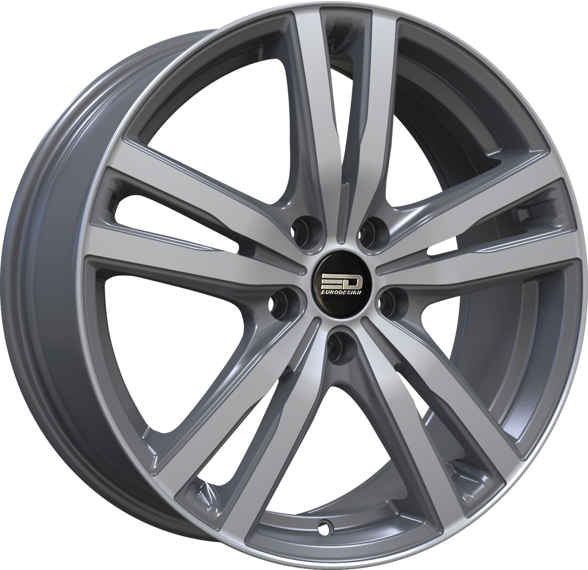 Euro Design Ottano - EFS Gunmetal Polished 16x6.5 +35 4x100|4x108|4x114.3|4x98mm 67.1mm - Wheelwiz