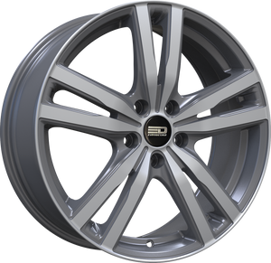 Euro Design Ottano - EFS Gunmetal Polished 16x6.5 +35 4x100|4x108|4x114.3|4x98mm 67.1mm - WheelWiz