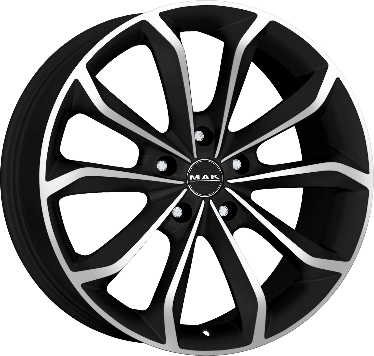 MAK Xenon Ice Black 20x8.5 +35 5x127mm 71.6mm - Wheelwiz