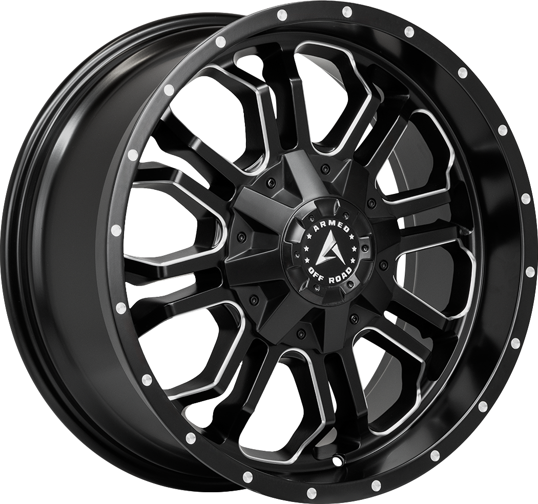 Armed Wheels Cannon Matte Black Milled 20x9 +18 5x139.7mm 110.2mm - Wheelwiz