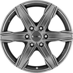 MAK King6 Matte Titanium 16x6.5 +54 6x130mm 84.1mm