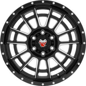 Mamba M22 Matte Black w/ Machined Ball Cut and Drill Holes 18x9 +12 6x139.7mm 106.1mm