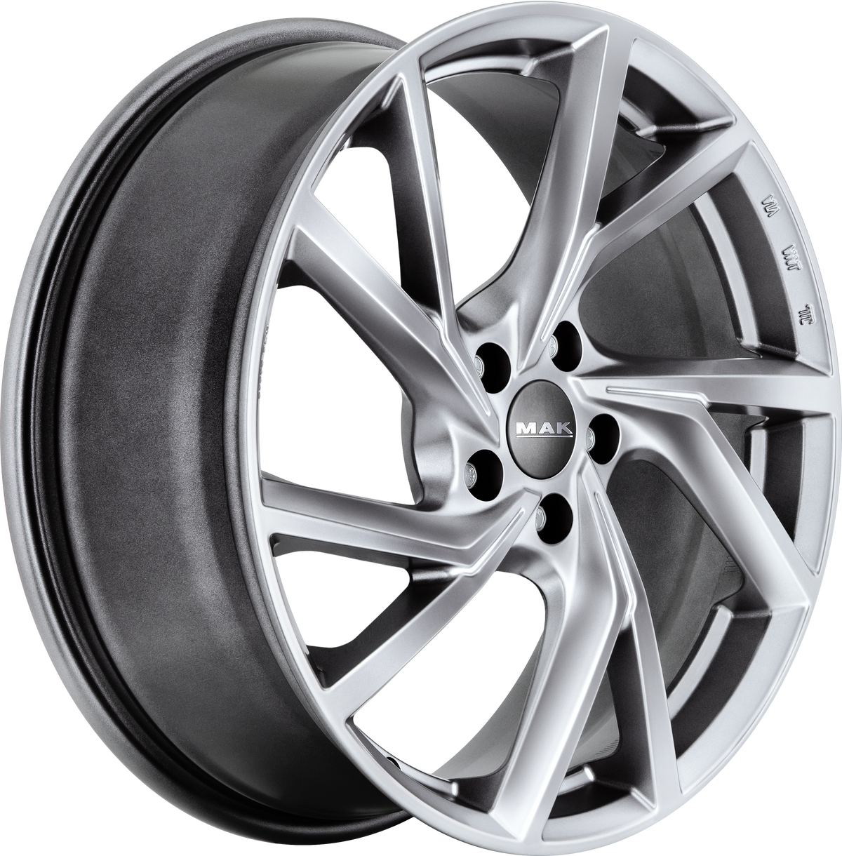 MAK Kassel Matte Titanium 20x8 +45 5x112mm 57.1mm - Wheelwiz