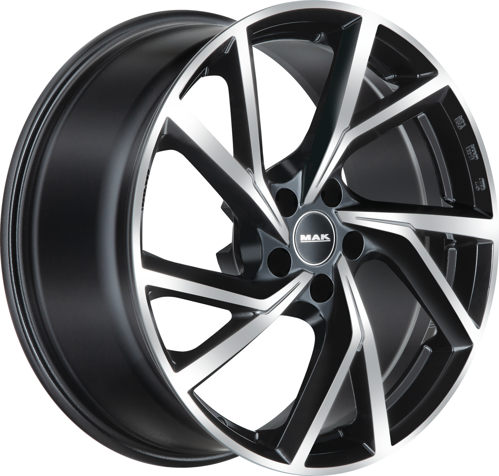 MAK Kassel Black Mirror 19x8.5 +45 5x112mm 66.45mm - Wheelwiz