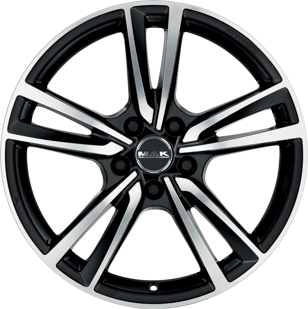 MAK Icona Black Mirror 17x7.5 +47 5x112mm 76mm - Wheelwiz