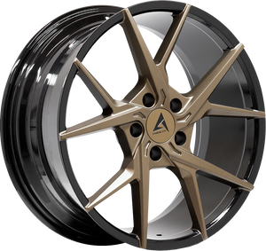 Armed Wheels Phantom Matte Bronze + Black Barrel 18x8 +20 Custom 74.1mm - Wheelwiz