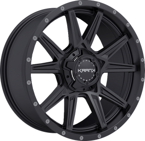 Krank Cylinder Satin Black 20x9 +18 5x127|5x139.7mm 77.8mm - Wheelwiz