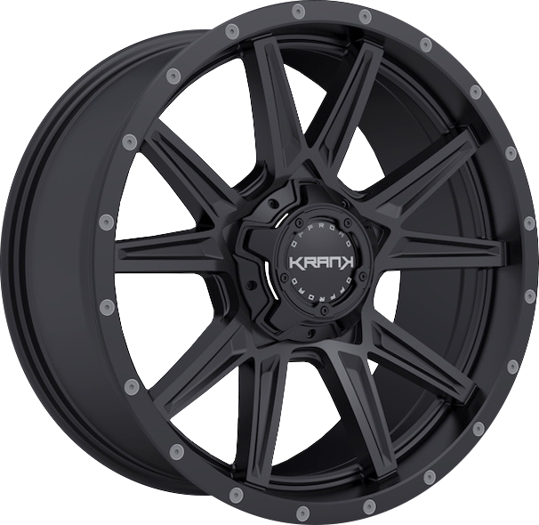 Krank Cylinder Satin Black 18x9 +18 5x127|5x139.7mm 77.8mm - Wheelwiz