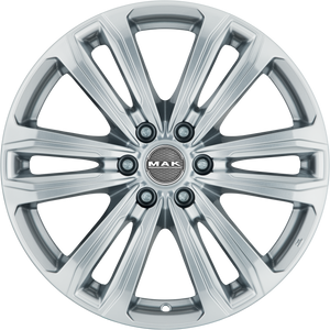 MAK Safari6 Silver 17x7.5 +50 6x130mm 84.1mm - Wheelwiz