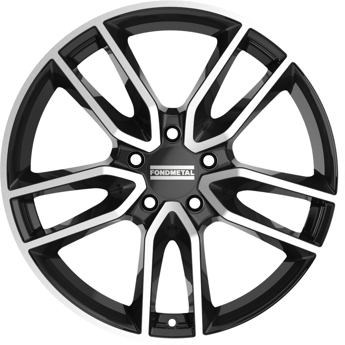 Fondmetal Koros Gloss Black Machined 19x8 +48 5x112mm 66.5mm - Wheelwiz